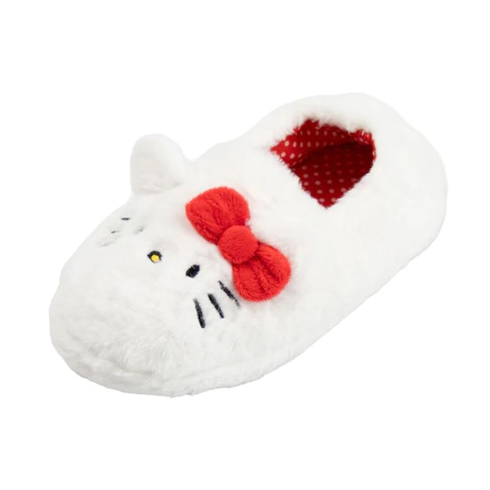 Hello Kitty Girls Character Face Slippers / White/Red